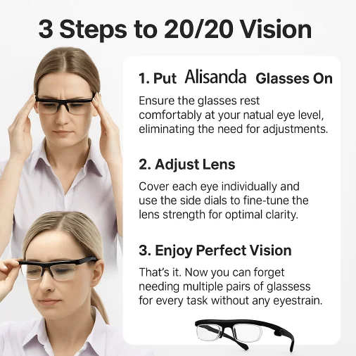 AQA-【ADJUSTABLE FOCUS GLASSES】See Every Moment Clearly With Alisanda!