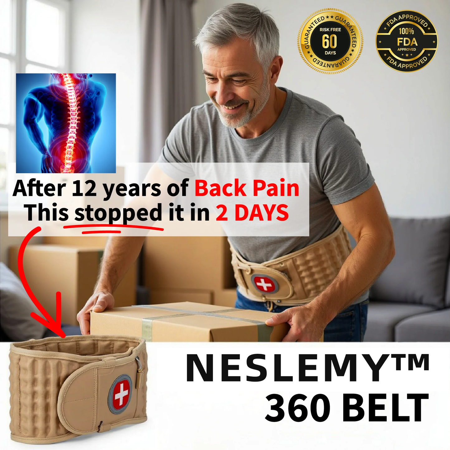✨Last Day Sale 70% Off✨NESLEMY™ 360 Belt - 15 Minutes a Day to a Pain-Free Life