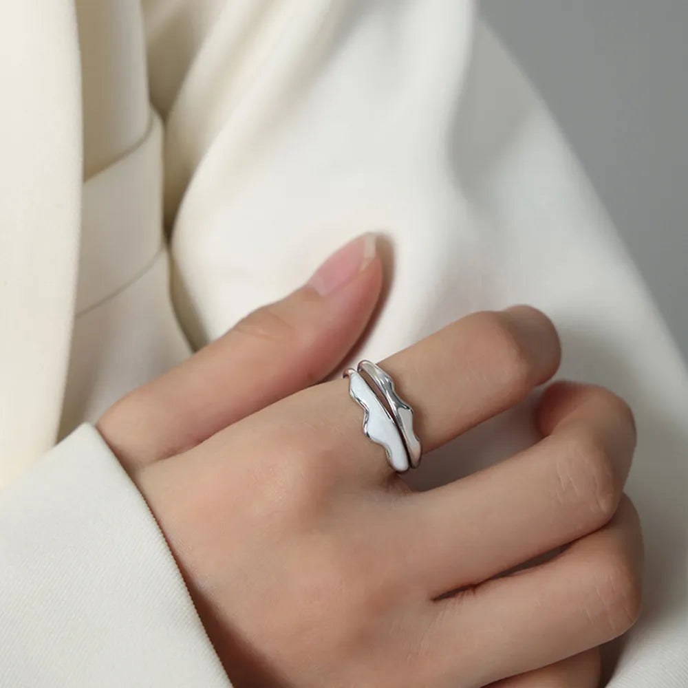 Vibrant Blue Enamel and Gold-Tone Ring, A Playful Accessory for Any Style