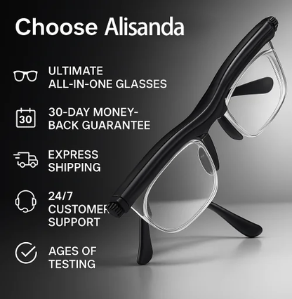 AQA-【ADJUSTABLE FOCUS GLASSES】See Every Moment Clearly With Alisanda!