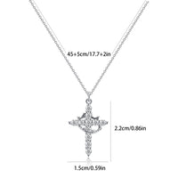 Removable Crown Cross Silver