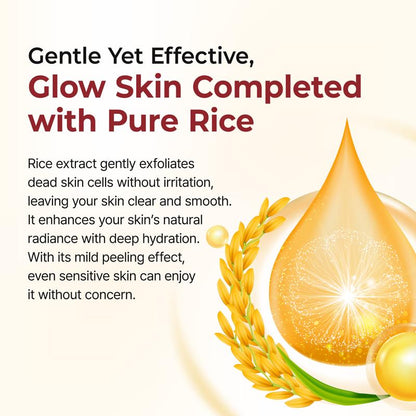 AQA Glow Rice Ampoule Duo - Serums for Brightening, Exfoliating, and Moisturizing - Suitable for All Skin Types（副本）
