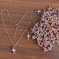 Removable Crown Cross Rose Gold